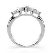 Emilia Pear Cut Trilogy 3 Stone Engagement Ring Setting - Nivetta